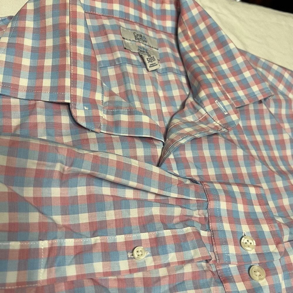 Croft & Barrow No Iron Classic Fit Dress Shirt Size 16 32/33 (2667)